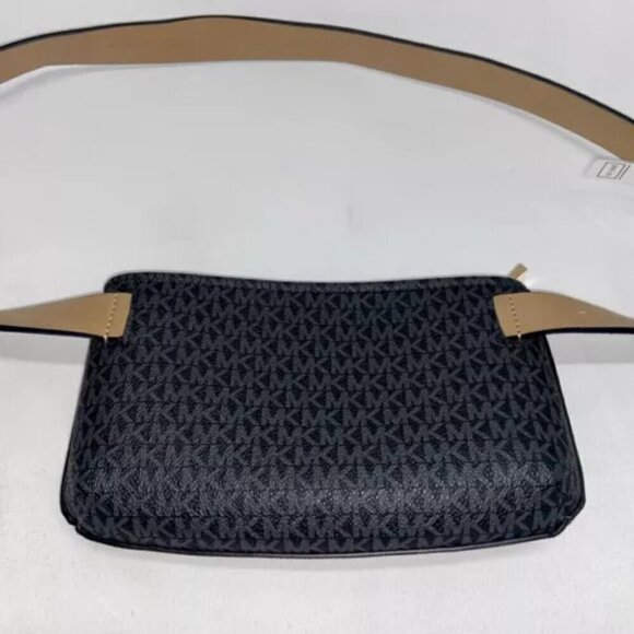 Michael Kors Belt Bag Black & Dark Gray Logo Fanny Pack L/XL NWT - Picture 3 of 13